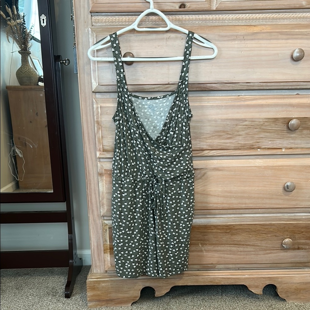 Green Polka Dot Sleeveless Dress